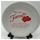 Set of 4 Genuine Fiestaware Dinner Plates in Assorted Colors, including Fiestaware dancing lady dealer plate