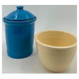 Fiestaware Set: Lidded Jar and Bowl