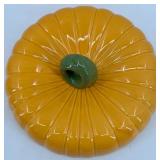 Ceramic Pumpkin Pie Dish with Lid and Decorative Jug