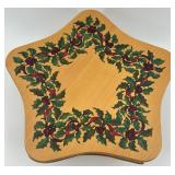 Longaberger 2001 Christmas Collection Green Shining Star Basket Set