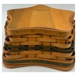 Longaberger 2001 Christmas Collection Green Shining Star Basket Set