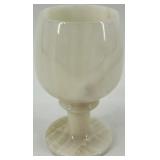 Set of 5 Onyx Wine Goblets with Veined Design