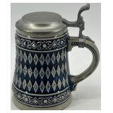 Set of 2 Bavarian Beer Steins with Pewter Lids, Gerzit and Kutscherkrug