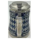 Set of 2 Bavarian Beer Steins with Pewter Lids, Gerzit and Kutscherkrug