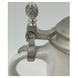 Set of 2 Bavarian Beer Steins with Pewter Lids, Gerzit and Kutscherkrug