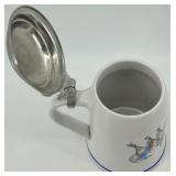 Set of 2 Bavarian Beer Steins with Pewter Lids, Gerzit and Kutscherkrug