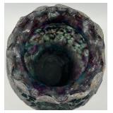 Set of 3 Mosaic Glass and Metal Candle Holders