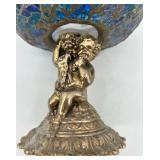 Set of 3 Mosaic Glass and Metal Candle Holders