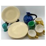 Fiesta Ware Assorted Dinnerware Set with Plates, Pitcher, Cups, and Shaker