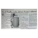 Red Wing Collectors Society 35th Annual Convention Commemorative Stoneware Crock - 35 Gallon - ONE OF 2 MADE!