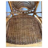 Antique Wicker Chair and Side Table Set