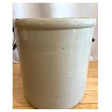 Antique 20-Gallon Red Wing Stoneware Crock with Wood Lid