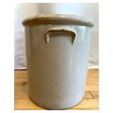 Vintage 6 Gallon Union Stoneware Crock with Birch Leaf Design