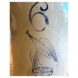 Vintage Red Wing Union Stoneware Crock with Birch Leaves Design