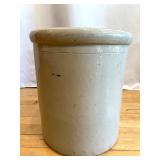 Vintage Red Wing Union Stoneware Crock with Birch Leaves Design