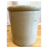 Vintage Red Wing Union Stoneware Crock with Birch Leaves Design
