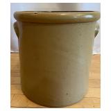 Vintage Red Wing 5-Gallon Stoneware Crock with Ribcage Design