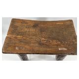 Handcrafted Rustic Wooden Stool from 100-Year-Old Chinese Elm