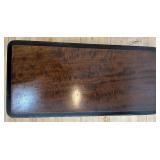 Vintage Wooden Sewing Box on Casters with Floral Inlay