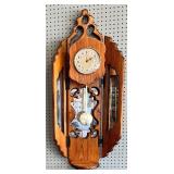 Handcrafted Wall Pendulum Clock with Pine Finish