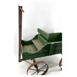 Vintage Wooden Toy Wagon with Iron Wheels
