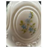 Fenton Milk Glass Bell with Hand-Painted Floral Design, Signed by Artist