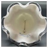 Fenton Hand-Painted Porcelain Bell with Floral Design, signed by Artist