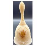 Fenton Hand-Painted Bell with Floral Design, signed by Artist