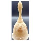 Fenton Hand-Painted Bell with Floral Design, signed by Artist