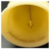 Fenton Hand-Painted Bell with Floral Design, signed by Artist