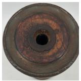 Antique Wooden Textile Spools and Oval Hand MirrorÂ 