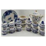 Antique Blue and White Windsor Porcelain Collection