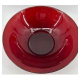 Retro Glass Collection with Ruby Red Bowl and Plate, including Goofus plate