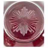 Retro Glass Collection with Ruby Red Bowl and Plate, including Goofus plate