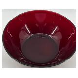 Retro Glass Collection with Ruby Red Bowl and Plate, including Goofus plate