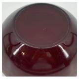 Retro Glass Collection with Ruby Red Bowl and Plate, including Goofus plate