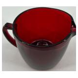 Retro Glass Collection with Ruby Red Bowl and Plate, including Goofus plate