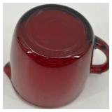Retro Glass Collection with Ruby Red Bowl and Plate, including Goofus plate