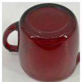 Retro Glass Collection with Ruby Red Bowl and Plate, including Goofus plate