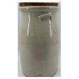 Vintage Union Stoneware Birch Leaf Red Wing Butter Churn with Lid and Dasher