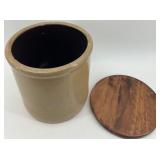 Vintage Red Wing Stoneware Crock with Lid - Target Design