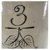 Vintage Red Wing 3-Gallon Stoneware Crock with Elephant Ear Design