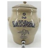 Vintage 2 Gallon Red Wing Stoneware Ice Water Cooler
