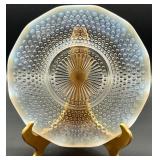 Set of 3 Fenton Moonstone Hobnail Dishes