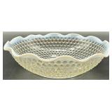 Set of 3 Fenton Moonstone Hobnail Dishes