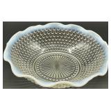 Set of 3 Fenton Moonstone Hobnail Dishes
