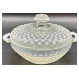 Collection of Moonstone Fenton Hobnail Glassware Pieces