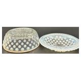 Collection of Moonstone Fenton Hobnail Glassware Pieces