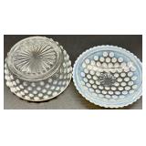 Collection of Moonstone Fenton Hobnail Glassware Pieces