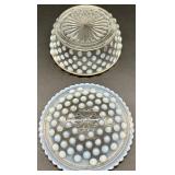 Collection of Moonstone Fenton Hobnail Glassware Pieces
